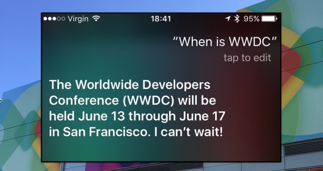 Siri oznámila datum konání další Apple konference